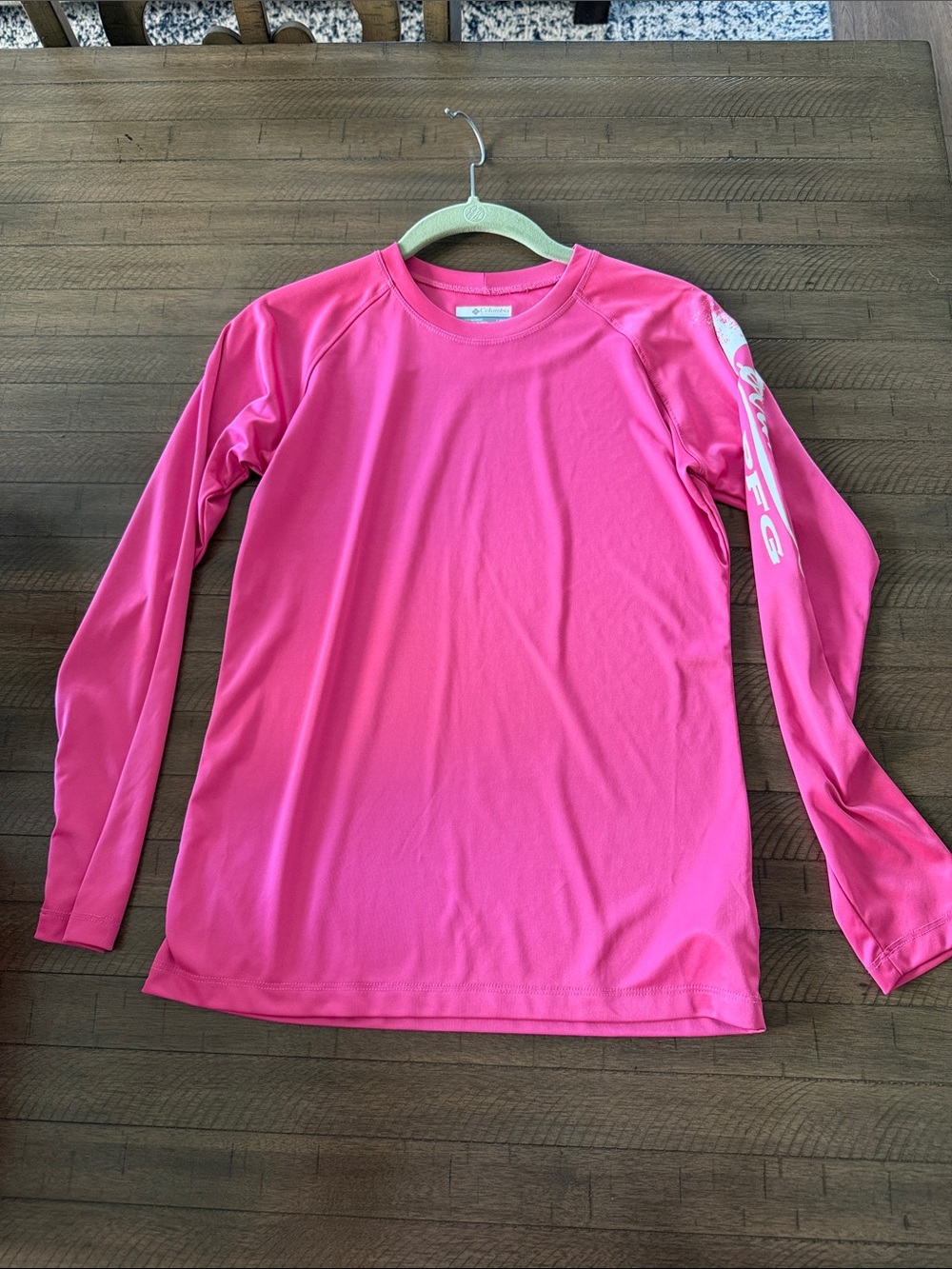Columbia Bright Pink Long Sleeve Performance Tee
